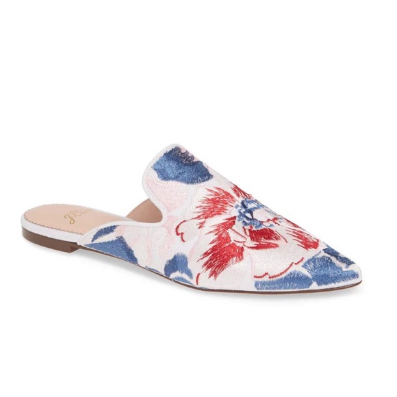 J. Crew Pointed-toe slides in brocade - Picture 1 of 7